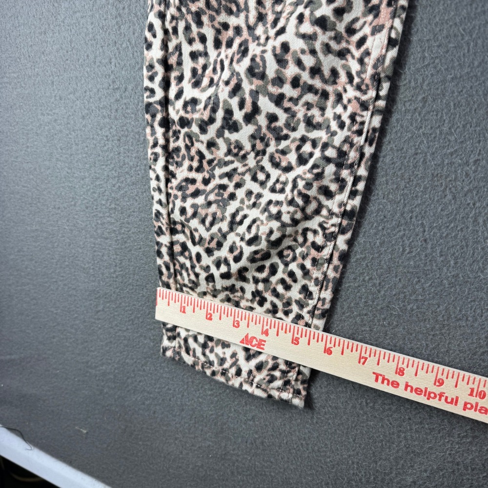 New Jen7 Jeans Women 12 Ankle Skinny Leopard Print Sculpt Panel Stretch Animal - Picture 15 of 16